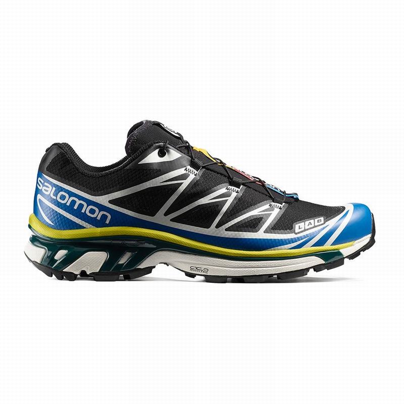 Salomon Singapore Mens Trail Running Shoes - XT-6 Black/Blue | 65490-ALWI